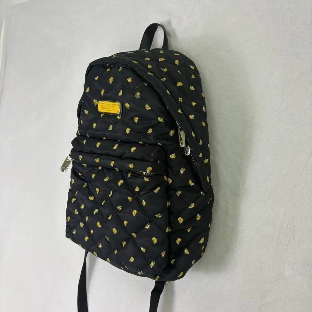 Marc‎ by Marc Jacobs Black with Lemon Print Quilted Backpack